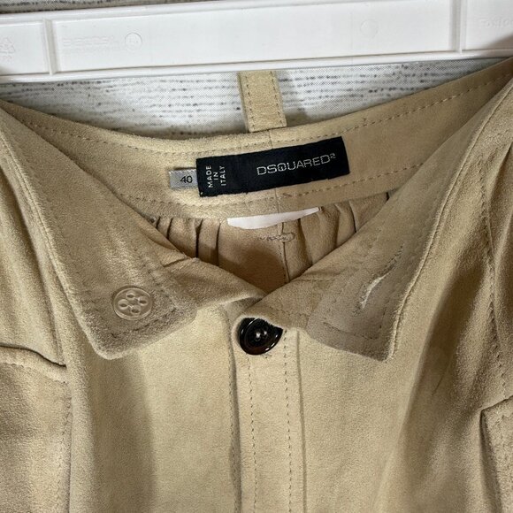 Vintage Dsquared 2 Button Down Natural Suede Maxi Skirt With Pockets Size 40/S - Picture 13 of 14